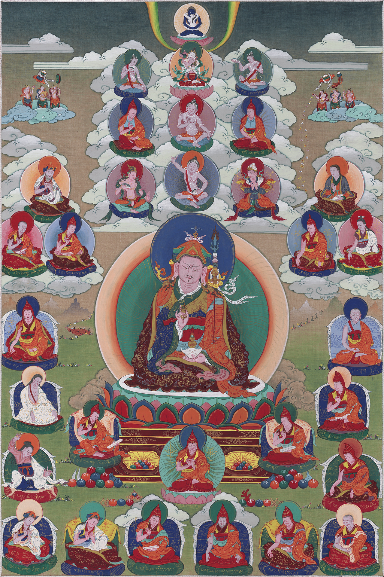 This is Dzogchen Nyingma Lineage thangka painting of Khenpo Sherab Sangpo at Bodhicitta Sangha.